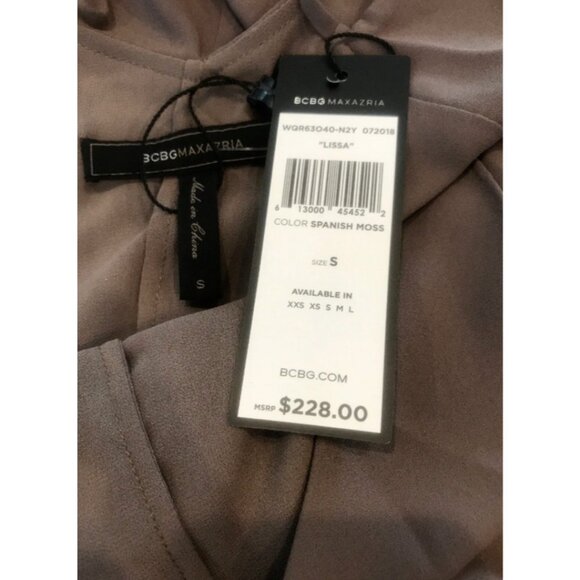 BCBGMaxAzria LISSA Midi Dress S Small Brown Washable Fairy Whimsigoth $228 NEW - Picture 7 of 11
